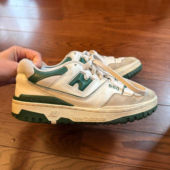 New Balance 550 White Team Forest Green sneakers size 5.5 main image 10